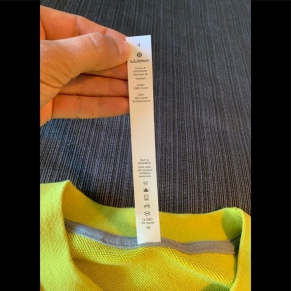 Lululemon Perfectly Oversized Crew Sweatshirt Soleil Neon Yellow Size 4 - Picture 11 of 13